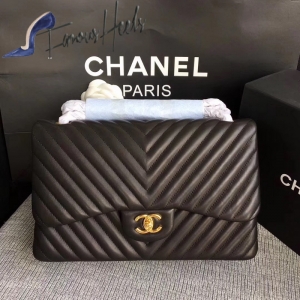 Chanel Chevron Tweed Medium Flap Bag